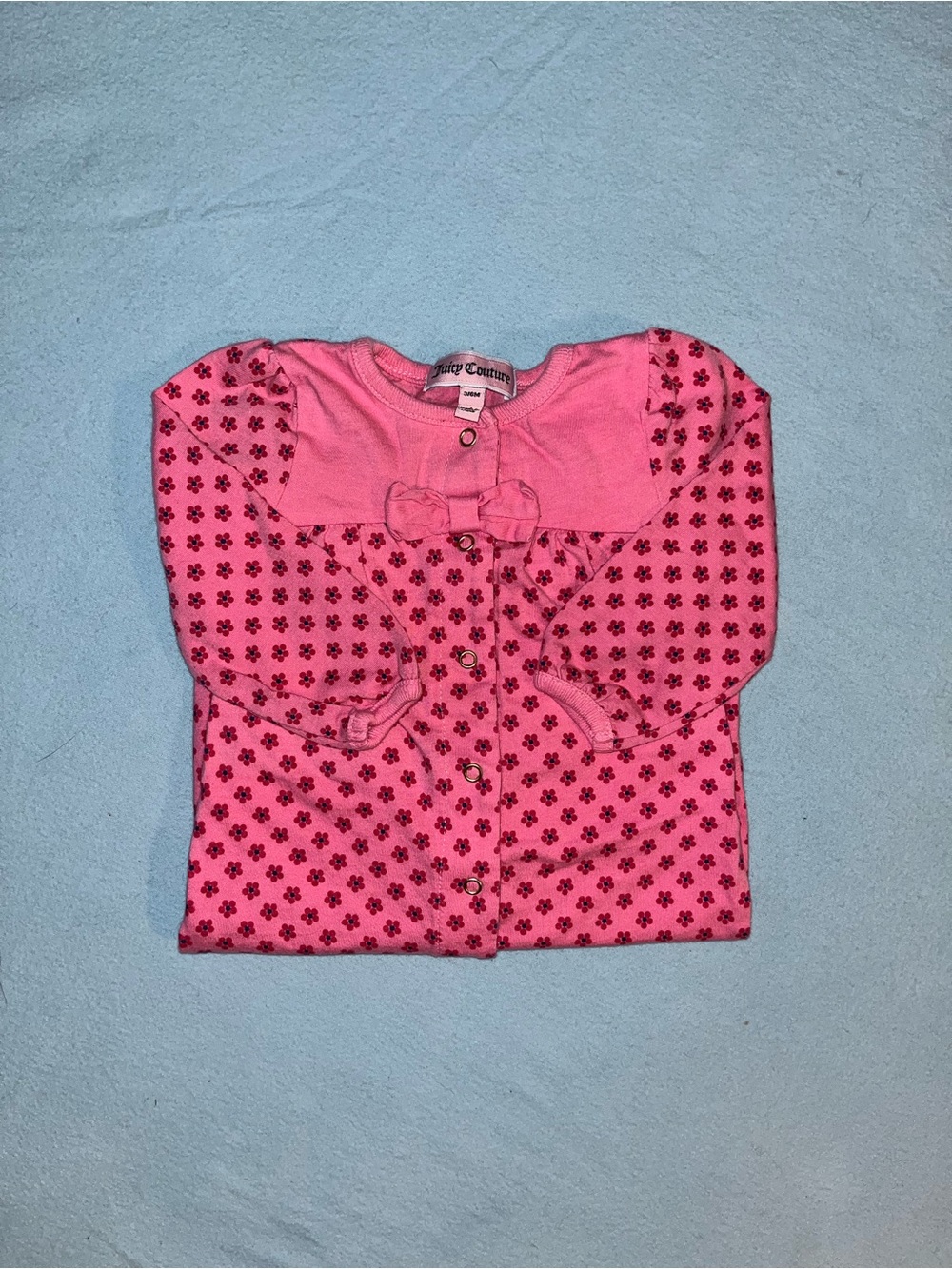 Juicy Couture Pink Floral-Print Baby onesie